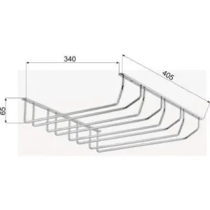 Держатель бокалов четырехрядный хром