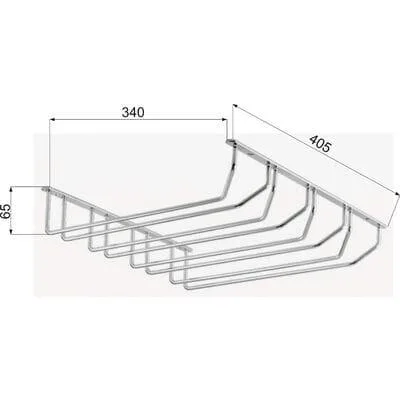 Держатель бокалов четырехрядный хром