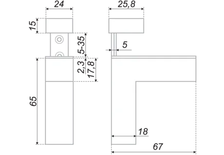 Деталь крепления полкодержателя. Изображение детали крепления