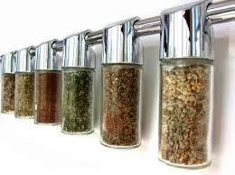 Банка для специй навесная на рейлинг хром