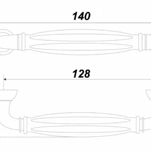 Мебельная ручка TIFFANY RS121AB.4/128/W
