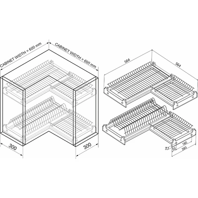 Сушка угловая 600*600 хром LEMAX — купить в Минске и Беларуси Сушка угловая 600*600 хром LEMAX — купить в Минске и Беларуси