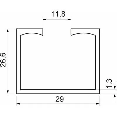 Направляющая для раздвижной системы ALUTECH STANDART и STANFOLD, цена в Минске Направляющая для раздвижной системы ALUTECH STANDART и STANFOLD, цена в Минске