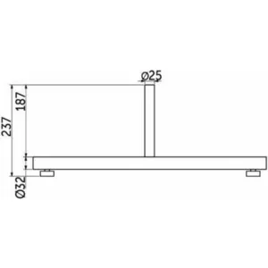 592 R70 Подставка Т-образная д.25