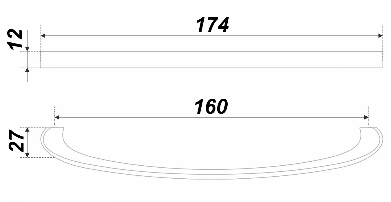 Мебельная ручка MILA RS197CP.4/160