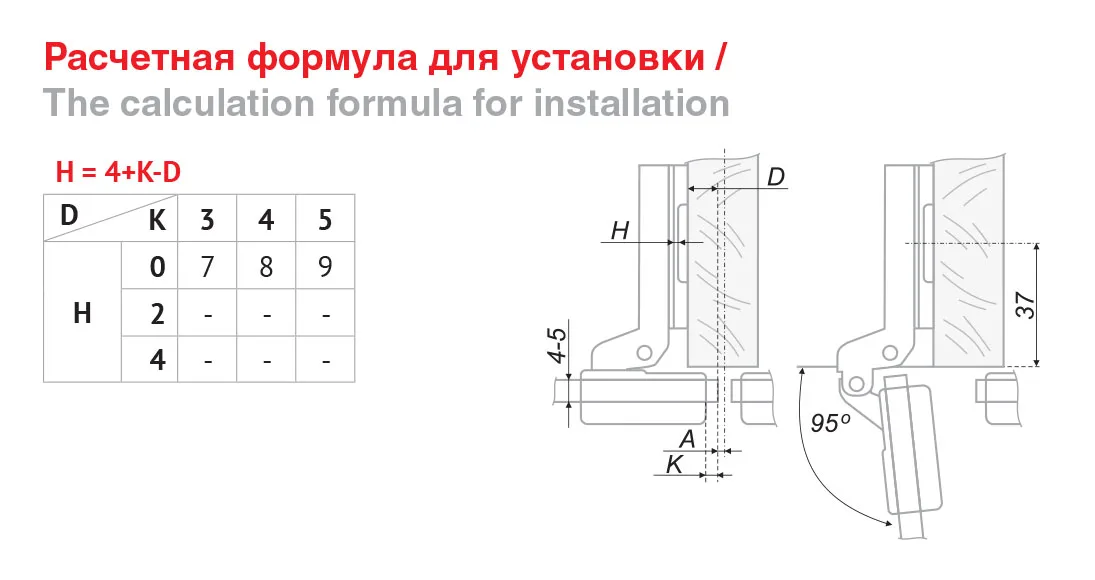 Мебельная петля H505B/2610