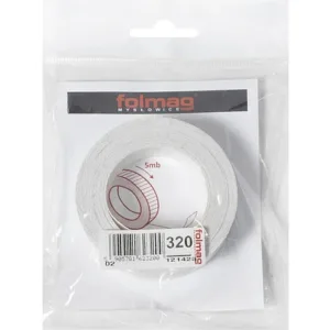 Кромка меламиновая самоклеящаяся белый гладкий (320) 18мм FOLMAG 5 пог.м.