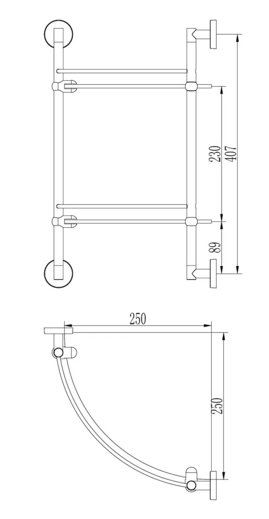Полка для ванной Ledeme L1707-2 стекло