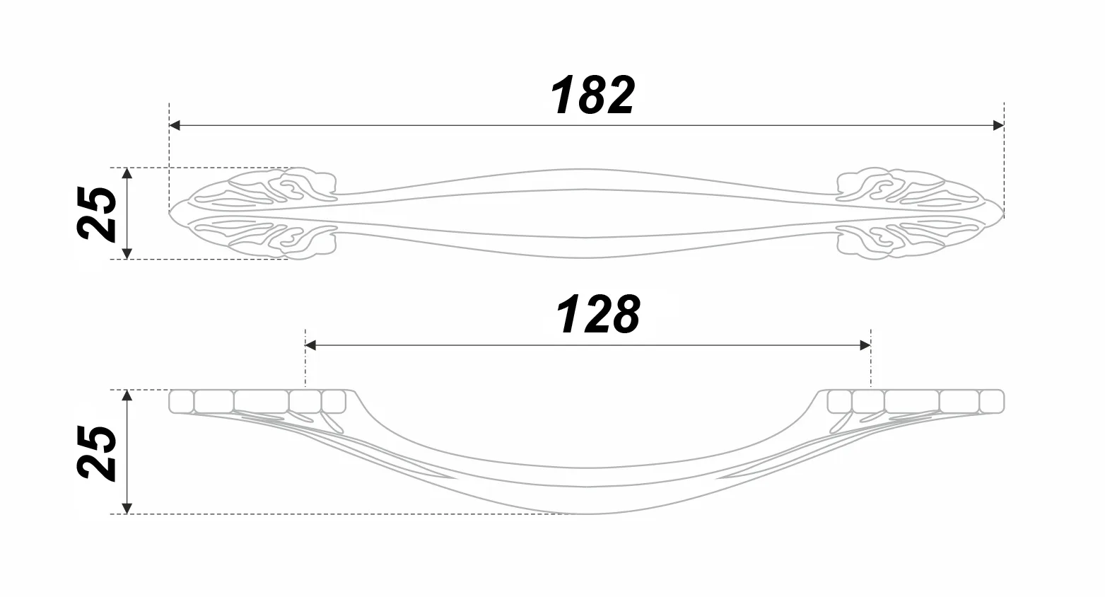 Мебельная ручка ХЛОПОК RS472CP/W.3/128