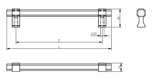 Мебельная ручка GTV IMPERIAL чёрный матовый