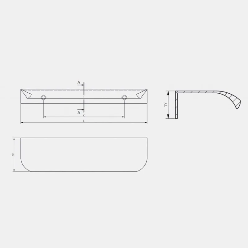 Ручка торцевая GTV HEXA белый матовый (190)