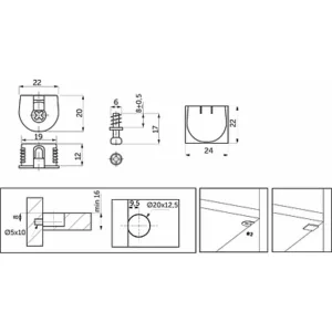 Эксцентрик быстрого монтажа коричневый