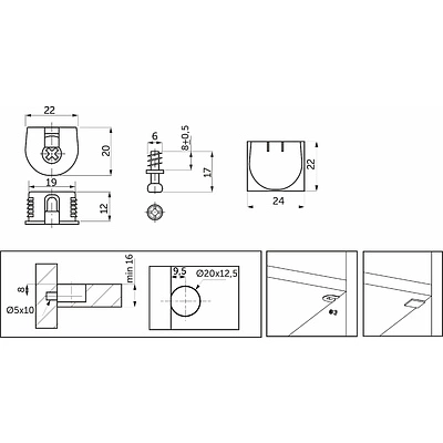 «Эксцентрик быстрого монтажа GTV коричневый — купить в Минске и Беларуси».