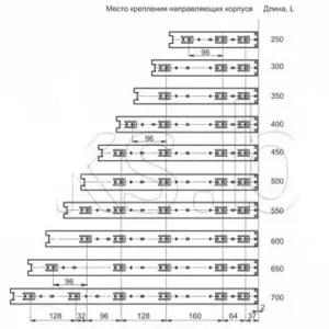 Направляющая шариковая полного выдвижения GTV GX2 H-45 (400)
