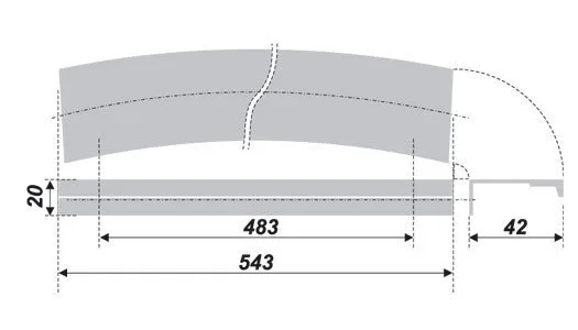 Мебельная ручка RT003AL.1/483
