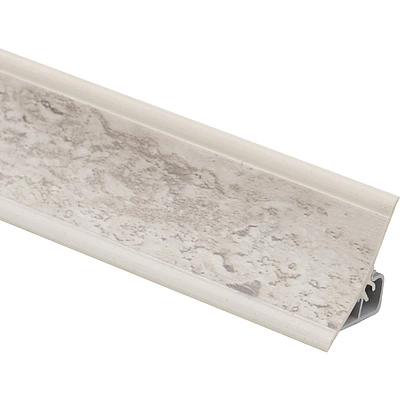 Плинтус кухонный 3 метра (156) травертин серый от EL-MECH-PLAST | купить в Минске | цена в Беларуси Плинтус кухонный 3 метра (156) травертин серый от EL-MECH-PLAST | купить в Минске | цена в Беларуси