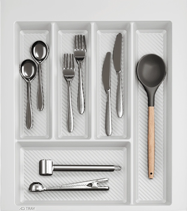 Лоток-вкладыш для столовых приборов AQ TRAY, белый, купить в Минске