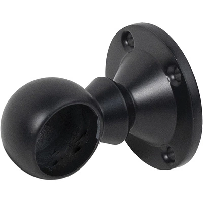 993 Держатель дистанционный концевой короткий; на изображении показан чёрный дистанционный держатель для труб;