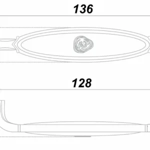 Мебельная ручка MARTA RS111GP.4/128/W