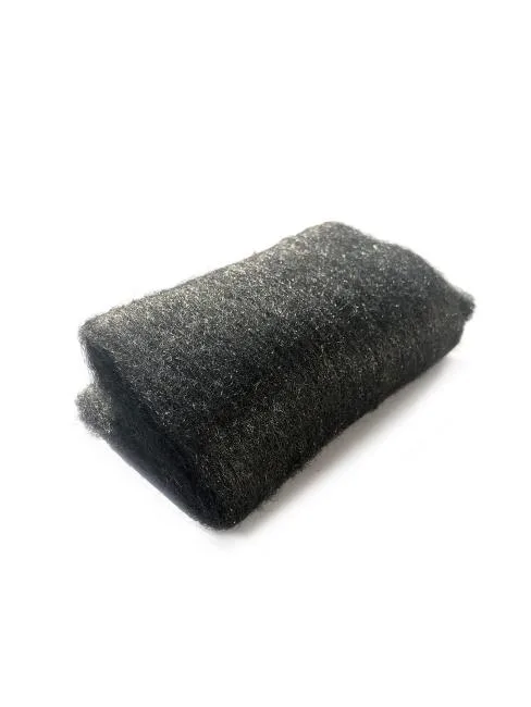 Вата стальная для реставрации мебели. изображение стальной ваты крупным планом