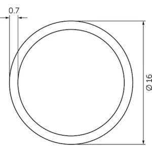 Труба рейлинговая д.16 черная 3 метра