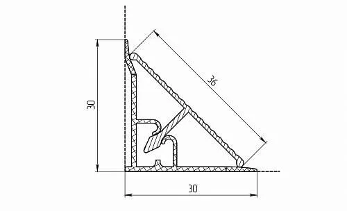 Плинтус алюминиевый ЭЛИТ 3 метра бронза