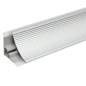 Плинтус алюминиевый ЭЛИТ-2 вогнутый 3 метра серебро