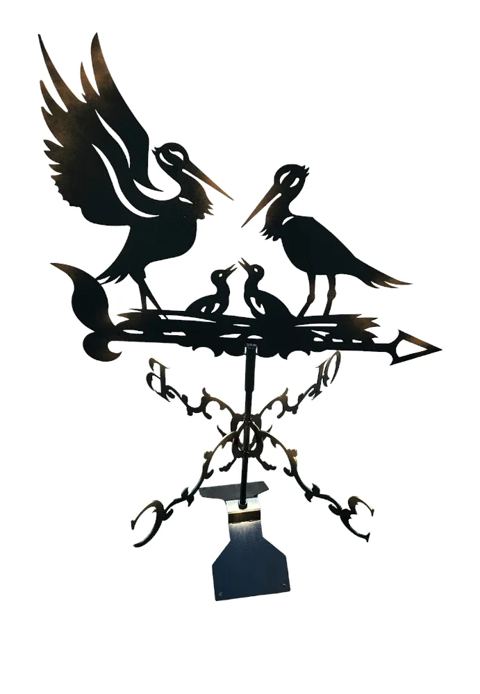 Флюгер Аисты семья 2