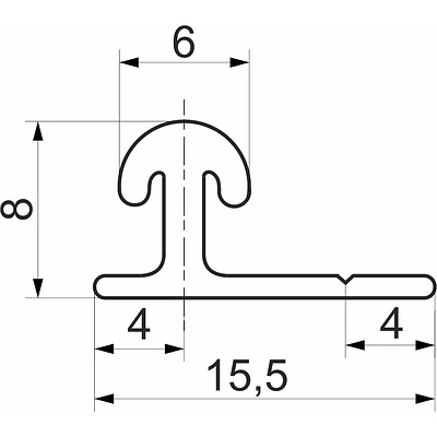 Направляющая для раздвижной системы ФАСТ FAST 50 кг