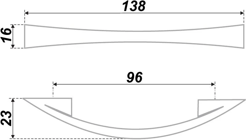 Мебельная ручка RS005SG.4/96