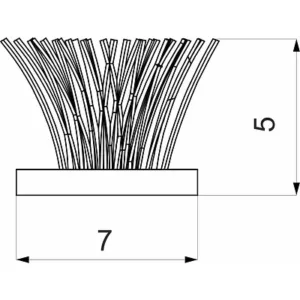Щеточный уплотнитель (серый)