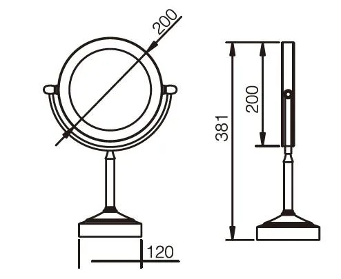 Увеличенный фрагмент зеркала Ledeme L6708D. Изображение увеличенного фрагмента зеркала