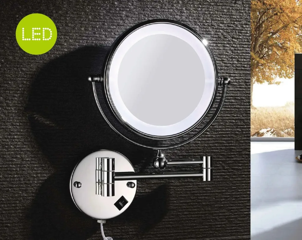 Зеркало увеличительное настенное с LED подсветкой 3-х кратное увеличение Ledeme L6508D