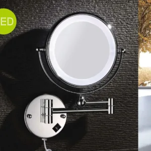 Зеркало увеличительное настенное с LED подсветкой 3-х кратное увеличение Ledeme L6508D