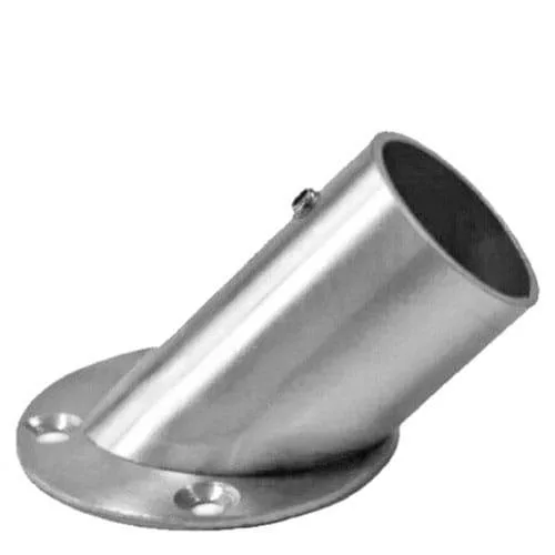 Наклонный фланец д. 25 НЕРЖАВЕЙКА TRIS. Изображение наклонного фланца диаметром 25 мм из нержавеющей стали TRIS