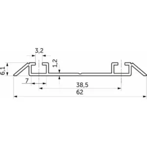 Направляющая СЕНАТОР SENATOR нижняя (серебро)