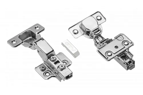 Петля GTV SOLID PLUS полунакладная с доводчиком с эксцентриковой регулировкой плеча и ответной планки с еврошурупом