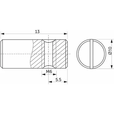 Гайка круглая несимметричная 10*13