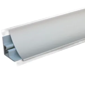 Плинтус алюминиевый ПЛАТО-2 вогнутый 3 метра серебро