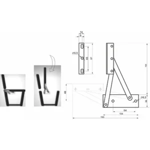 Механизм для подъема сиденья кресла №524 ОЗМФ (упаковка: правый, левый)