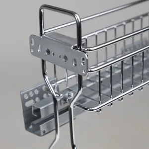 Выдвижная корзина-карго 200 NORWIG боковое крепление с доводчиком хром (Правое)