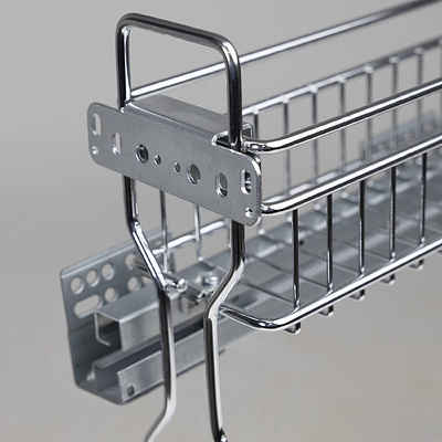 Выдвижная корзина-карго 200 NORWIG боковое крепление с доводчиком хром (Правое)