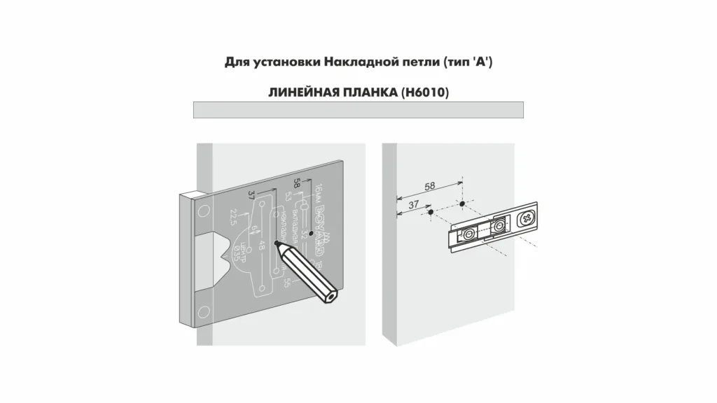 Разметочный   шаблон для петель K5 S908R.1/69x80/2023