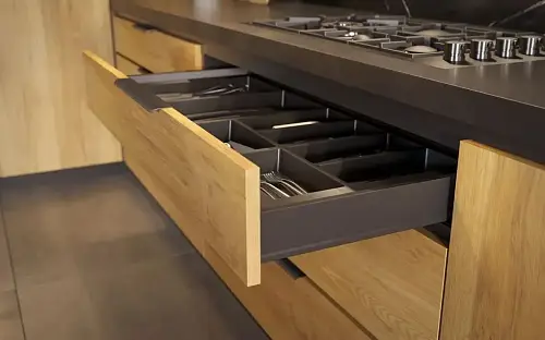 Выдвижной ящик Модерн Бокс PRO низкий H-84 мм антрацит (500)