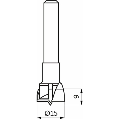 Сверло фреза Форстнера по дереву 15x90 мм
