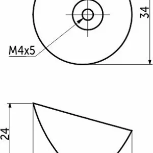 Мебельная ручка PINA брашированное золото