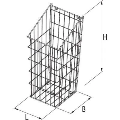 Корзина для белья REJS, детали Корзина из стали|