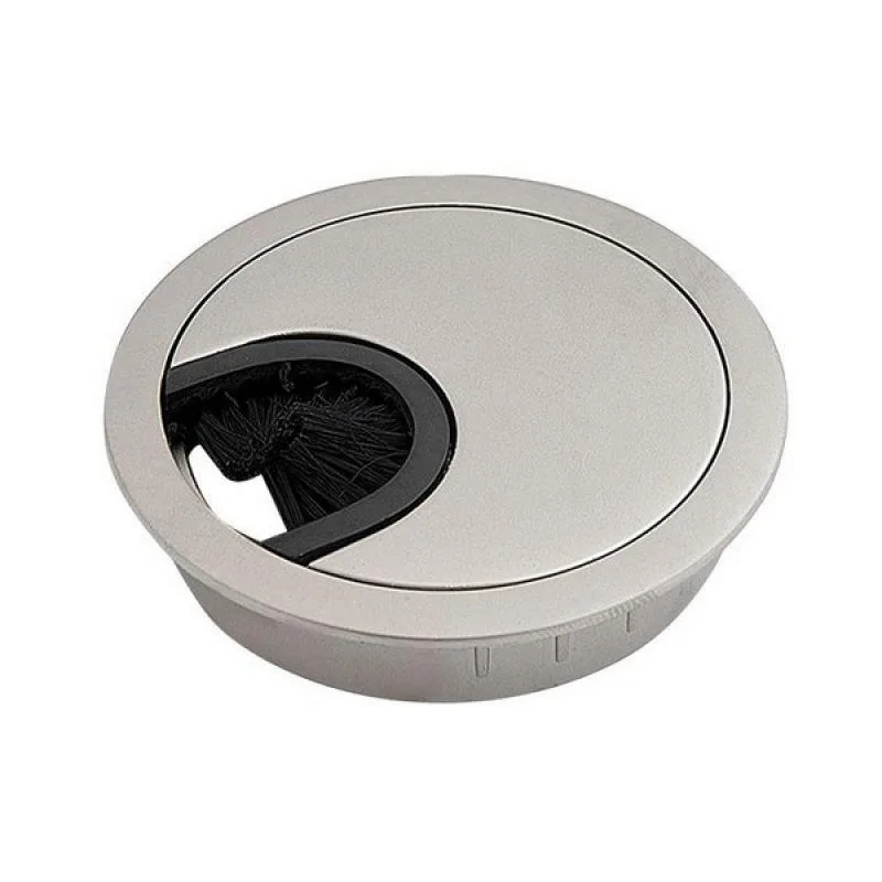 Заглушка для кабеля металлическая, диаметр 60 мм изображение металлической заглушки для кабельного канала диаметром 60 мм |