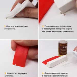 Набор для домашнего ремонта белый 3в1 (штрих, маркер, воск)