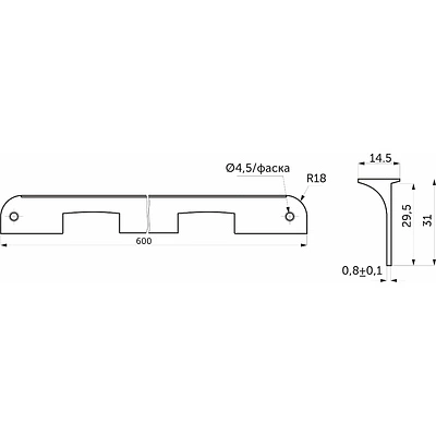 Детали угловой алюминиевой планки изображение планки в деталях|